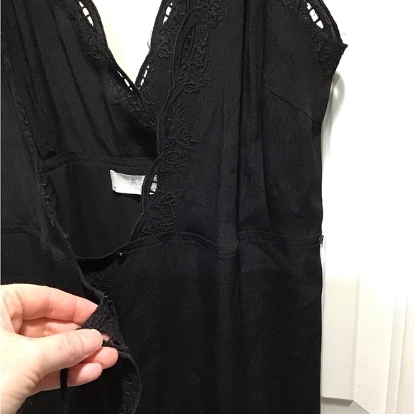 ASTR The Label Revolve Isabella Black Maxi Wrap Dress Embroidered Eyelet Size M - Picture 11 of 12
